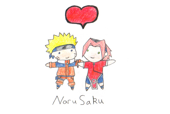 NaruSaku in chibi mode