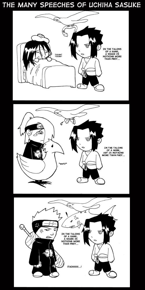 The Many Speeches of Uchiha Sasuke