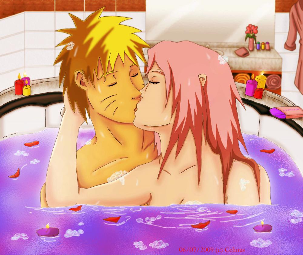 Narusaku : Bubble bath 