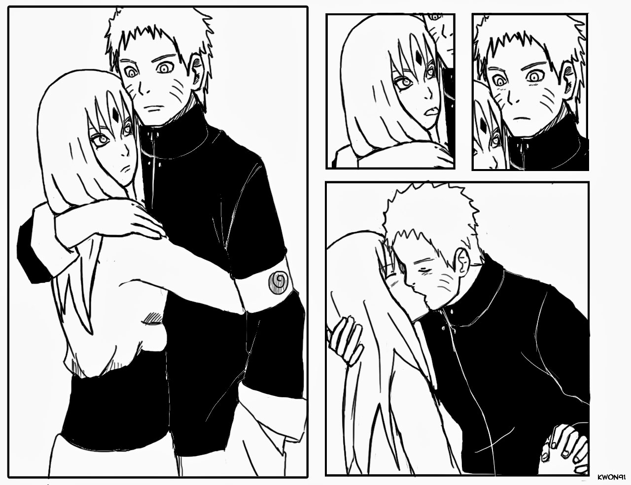 NaruSaku hug and kiss